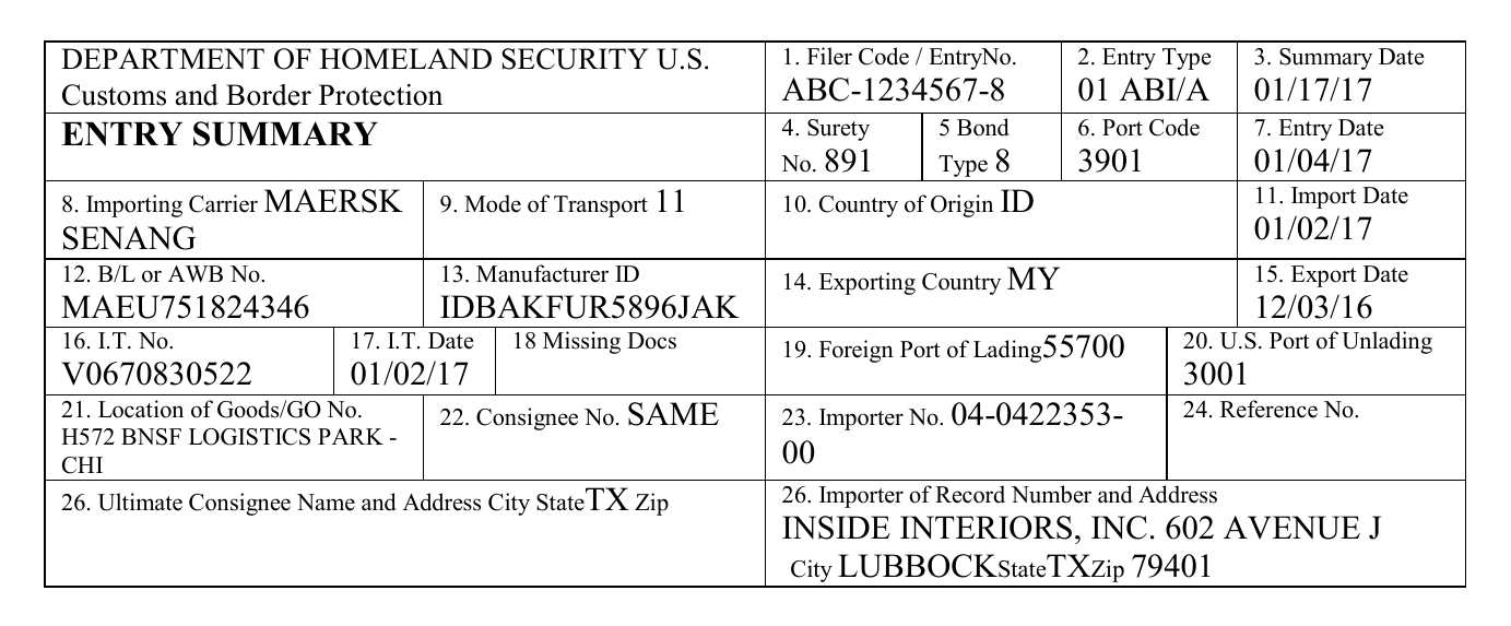 Exhibit, page 1 of 1