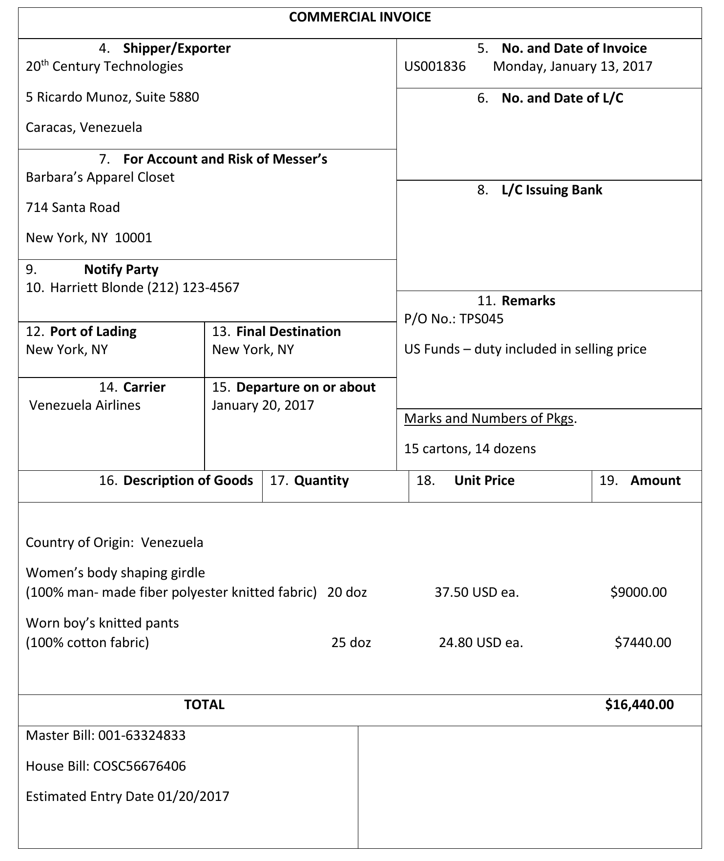 Exhibit, page 1 of 1